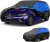 Funda Impermeable y Transpirable Gunhyi para Coche, Lona para VW Polo Volkswagen Polo, Funda Negra y Azul para Coche, Lona Completa para Garaje Que Protege de la Lluvia, el Sol y.