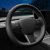Funda de Volante de Coche a Medida para Tesla. Funda de Volante de napa Ultrafina con diseño Antideslizante y conversión en Accesorio Interior de Coche (para Tesla 3/Y) (Negro).