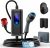 bokman Cargador Coche Eléctrico Tipo 2 CEE, 11kW / 3 Fases / 8 Metros / 6-16A / IP65 Impermeable, EV-Cargador portátil con Adaptador CEE para Vehículos Eléctricos
