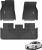 3W Alfombrillas de Coche para Tesla Model S 2022 2023 2024, TPE Alfombrillas para Todo Tipo de Clima para Tesla Model S la 1ª y 2ª Fila Juego Completo, Admite Perros, Accesorios, Negro