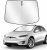 Parasol delantero ZATOOTO para Tesla Model Y / Model 3, protección UV para parabrisas, plegable, 132 x 92 cm