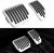 Pedales para Tesla Model 3 y Model Y 2020-2024, pedales de acero inoxidable, cubiertas antideslizantes, 2 piezas, pedal de freno y acelerador, plata