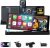 Pantalla exclusiva 2026 CarPlay y Android Auto, rotación 350°, dashcam 4K, pantalla portátil de 10,26″, doble Bluetooth y navegación