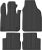 Gledring Alfombrillas de Goma Compatible con Fiat 500e 2020- (Perfil T 4-Partes + Clips de Montaje)