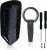 Funda Llave Coche en Fibra de Carbono Compatible VW Golf 8, ID3, ID4, e-Golf, Seat Leon MK4, Skoda Octavia, Cupra Formentor – Cubierta 3 Botones con Llavero, Resistente y Elegante