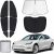Parasol XCBYT compatible con Tesla Model Y 2019-2024, parasol delantero, lateral y trasero, protección solar y privacidad para camping