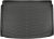 | Bandeja para maletero compatible con Megane 4, hatchback a partir de 2016, con borde alto, estera protectora para el maletero, estriada, enrollable, negro