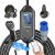 Cargador de coche eléctrico (7,2 kW, 6/8/10/13/16/20/24/32 A, corriente conmutable, cable de carga de coche eléctrico con bolsa, IEC 62196-2, tipo 2, 6 m)