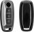 kwmobile Carcasa para Mando Compatible con Nissan 3-Botones Ariya B6 B9 X-Trail T33 Qashqai – Funda para Llaves de Coche con Botones de TPU – Negro Mate / Negro