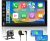 Radio universal 2 DIN con pantalla táctil de 7″, CarPlay/Android Auto/Mirror Link, carga Type-C/USB, micrófono, FM, EQ, WiFi, GPS, Bluetooth, USB, SWC y cámara trasera