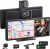 Pantalla de coche de 9,26″ con Android Auto y CarPlay, dashcam 4K, cámara trasera HD 1080P, Bluetooth, FM, AUX, tarjeta TF 64 GB, Mirror Link, control por voz y navegación GPS