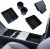 4 accesorios para Tesla Model Y 2025-2026 Juniper Organizador de consola central, caja de almacenamiento para reposabrazos, caja oculta y soporte para bebidas (flocado)