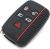 Funda de Silicona para Llave de Coche con 5 Botones, Color Negro y Rojo