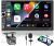 Radio estéreo 2 DIN para coche con Bluetooth, CarPlay inalámbrico y Android Auto, pantalla táctil HD de 7″, radio FM RDS, Type-C, carga rápida, micrófono y cámara trasera