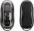 kwmobile Carcasa para Mando Compatible con Tesla Model S/Model Y/Model 3 – Funda para Llaves de Coche con Botones de TPU – Negro Mate/Negro