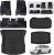 3W Alfombrillas 6 Piezas para Tesla Model 3 Highland 2024-2025, Incluye Superficie de Moqueta Delantera y Trasera, Thorex™ Alfombrillas para Todo Tipo de Clima, Admite Perros, Accesorios