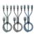 Cable de carga múltiple 3 en 1, 1,2 m, nylon, interfaces Micro USB, Type-C y Lightning, carga rápida para Samsung Galaxy, Huawei, Honor, iPhone, Kindle, MacBook y LG